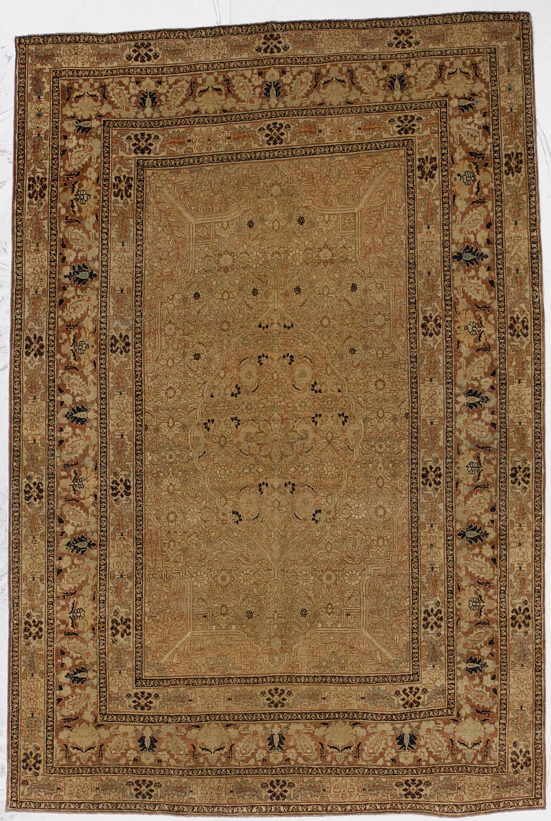 Antique Persian Haji Jalili Tabriz Rug 4'5