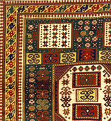 Antique Caucasian Karachov Kazak Rug 6' 4'' x 7' 0"