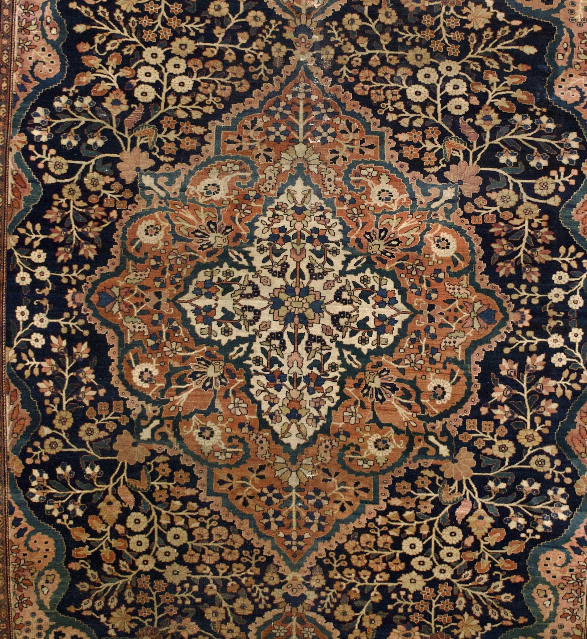 Antique Farahan Sarouk Rug 8' 7'' x 11' 1''