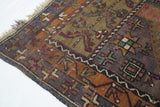 Vintage Turkish Tribal Rug 3' x 5'7''