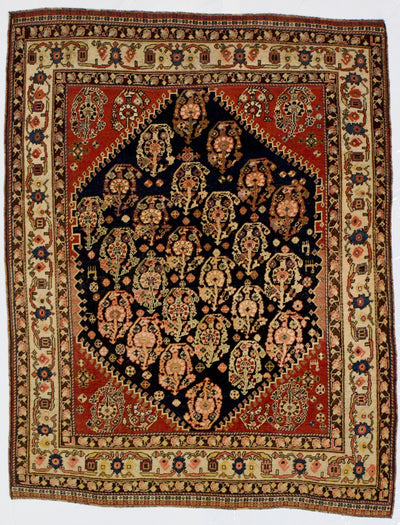 Antique Qashqai Rug 4'8