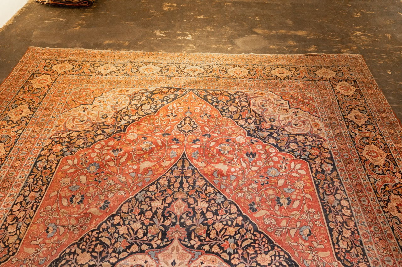 Antique  Hajijalili Tabriz Rug 11' 0" x 18' 0"