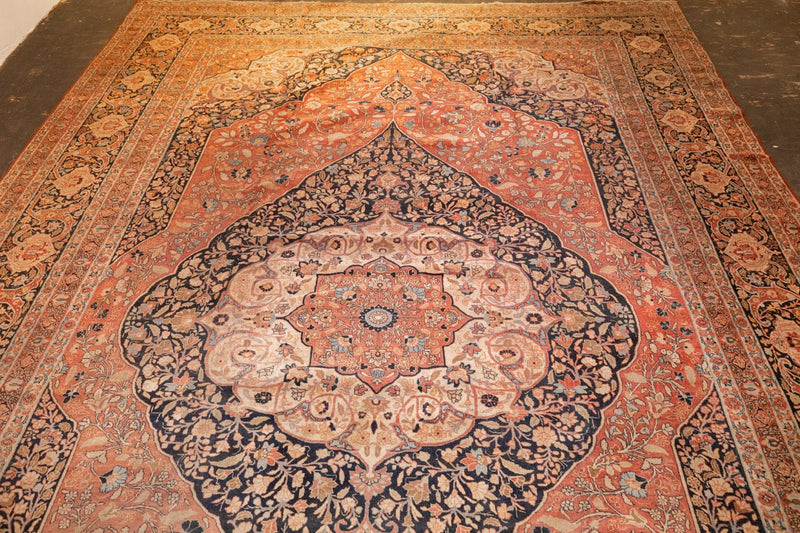 Antique  Hajijalili Tabriz Rug 11' 0