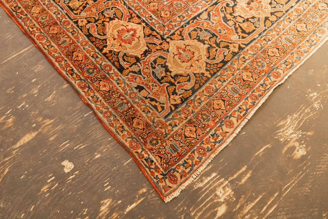 Antique  Hajijalili Tabriz Rug 11' 0" x 18' 0"