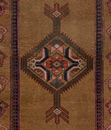Fine Antique NW  Camel Hair Rug 3'8" x 9' 8''