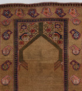 Fine Antique NW  Camel Hair Rug 3'8" x 9' 8''