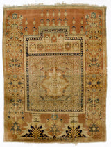 Extremely Fine/rare and unusual Antique Silk Rug 4' 0" x 5' 4"