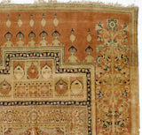 Extremely Fine/rare and unusual Antique Silk Rug 4' 0" x 5' 4"