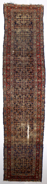 Antique  Mahal Wool Long Rug 3'1" x 13' 6''