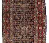 Antique  Mahal Wool Long Rug 3'1" x 13' 6''