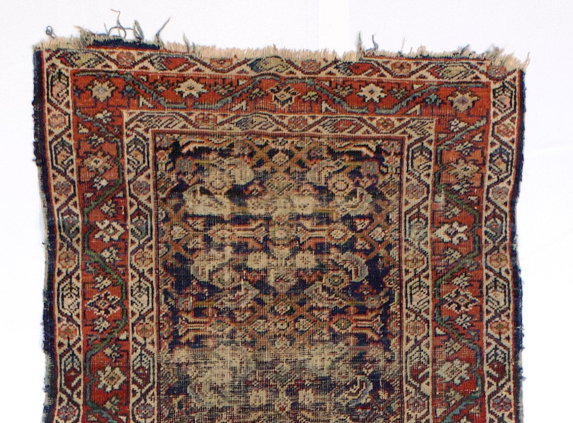 Antique  Mahal Wool Long Rug 3'1" x 13' 6''