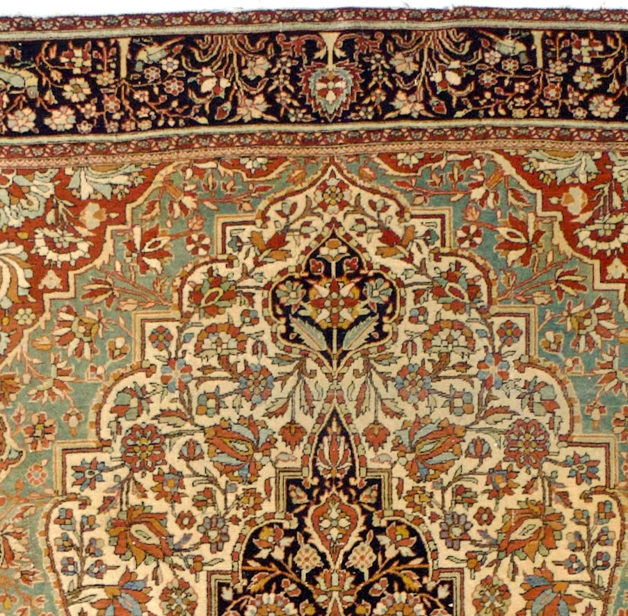 Antique Mohtasham Kashan Area Rug 4' 6" x 6'9"