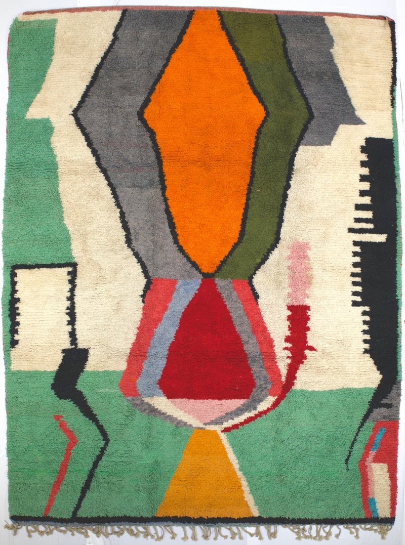 Vintage Moroccan Wool Rug 9' 0