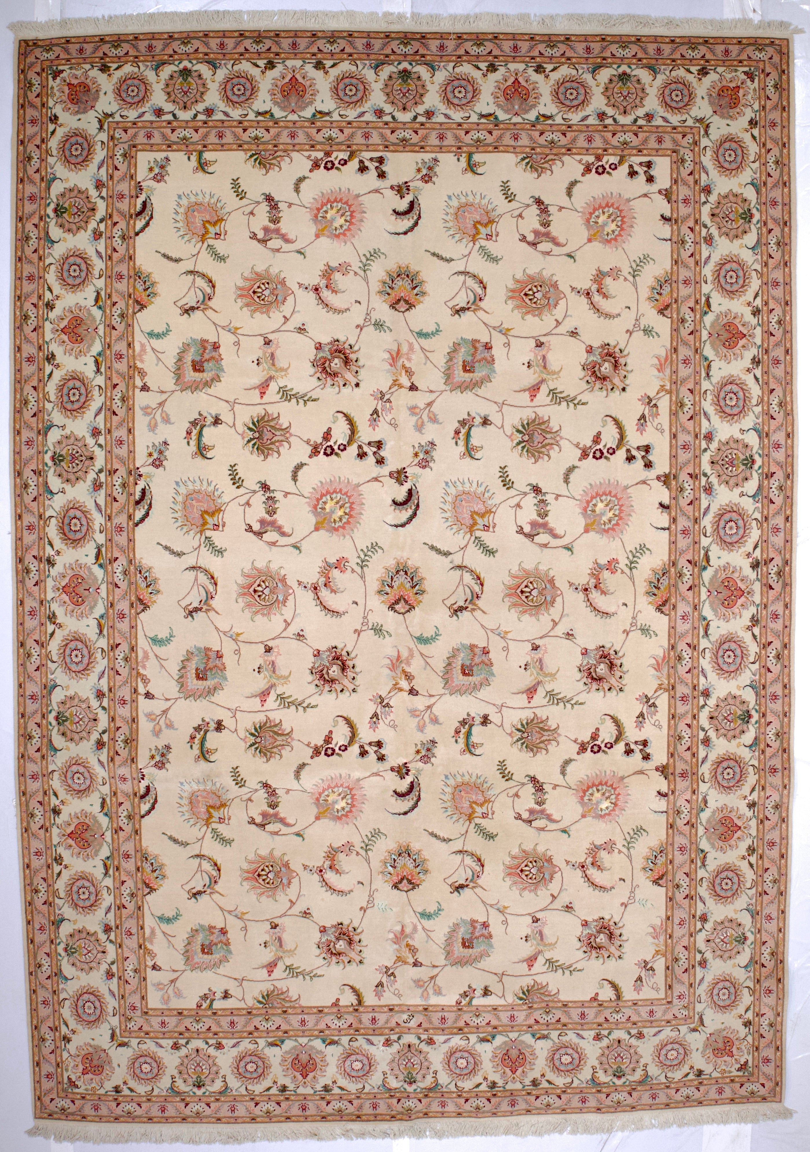 Extremely Fine Tabriz Wool & Silk Rug 8' 2'' x 11' 8''
