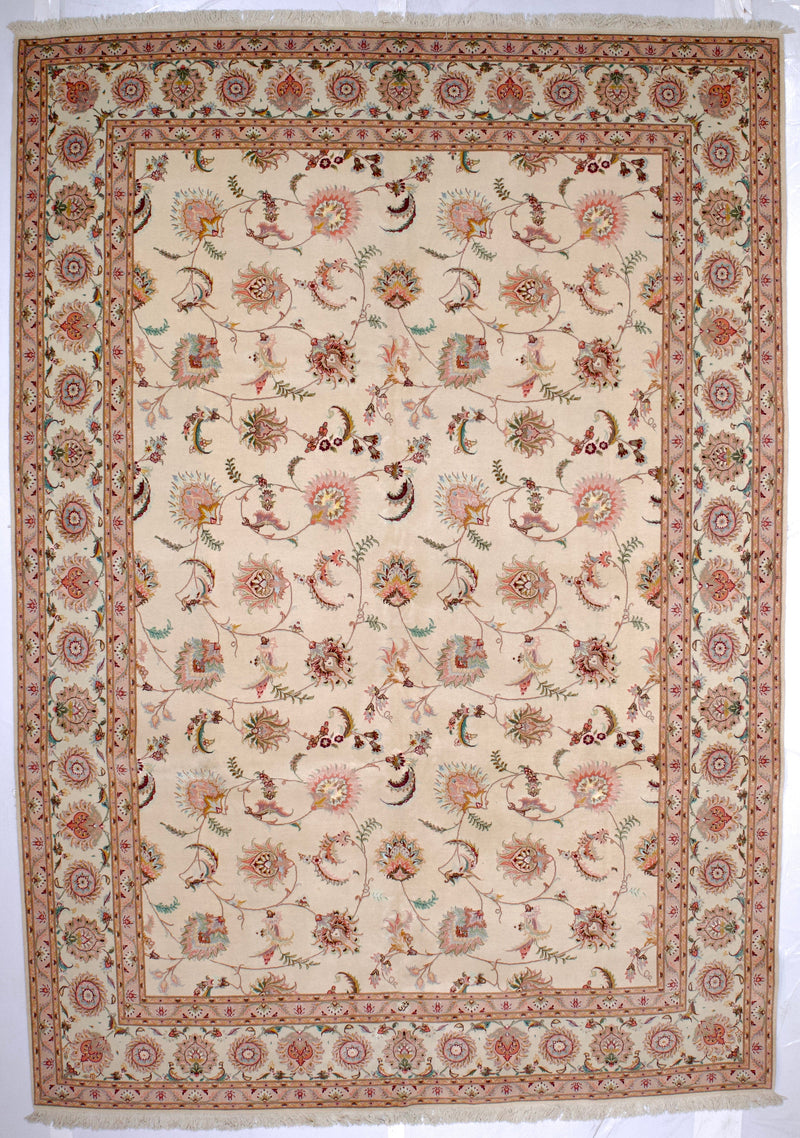 Extremely Fine Tabriz Wool & Silk Rug 8' 2'' x 11' 8''