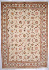 Extremely Fine Tabriz Wool & Silk Rug 8' 2'' x 11' 8''