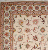 Extremely Fine Tabriz Wool & Silk Rug 8' 2'' x 11' 8''