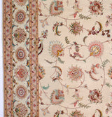 Extremely Fine Tabriz Wool & Silk Rug 8' 2'' x 11' 8''