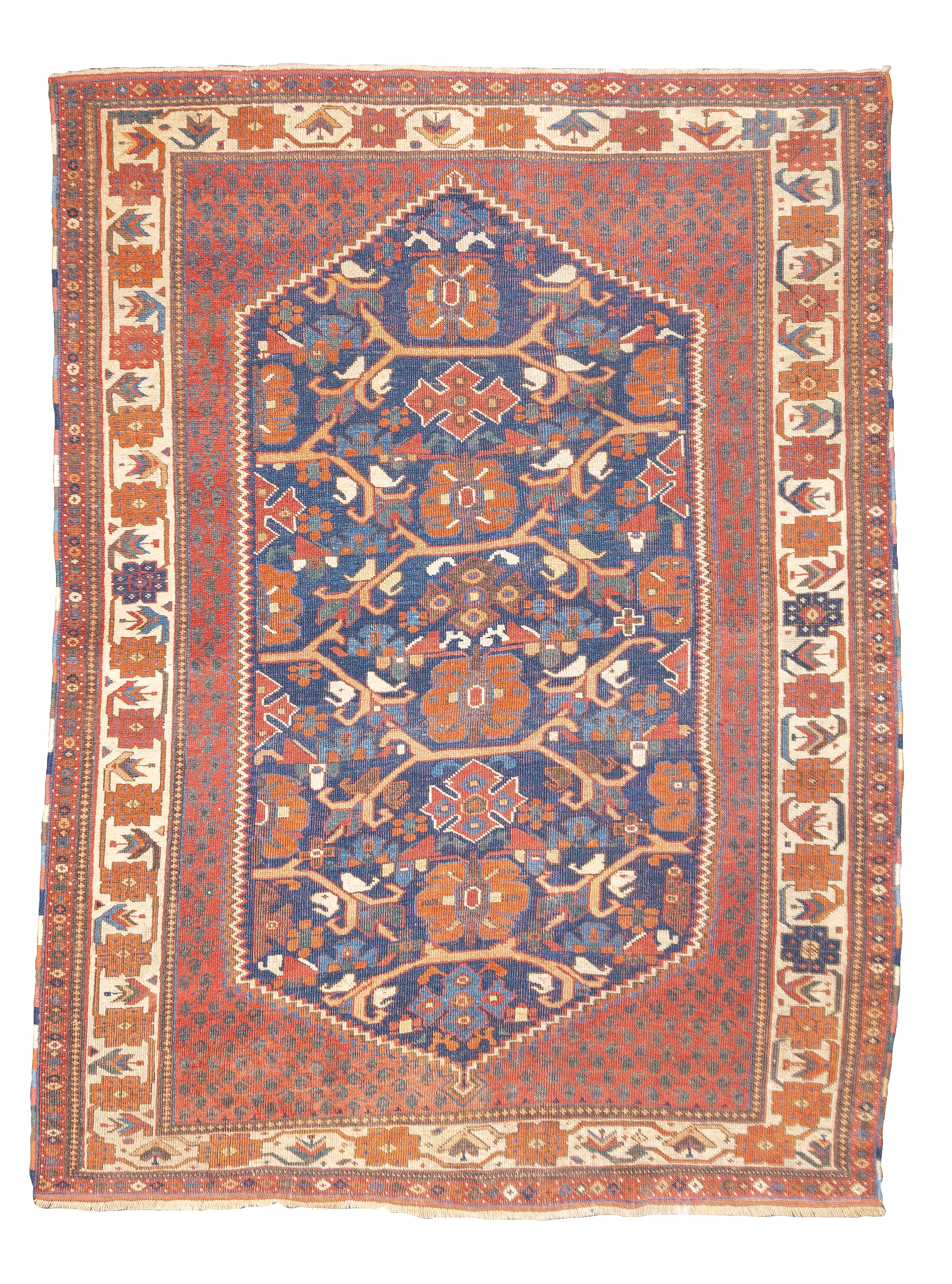 Antique  Afshar Rug 4'1" x 5' 6"