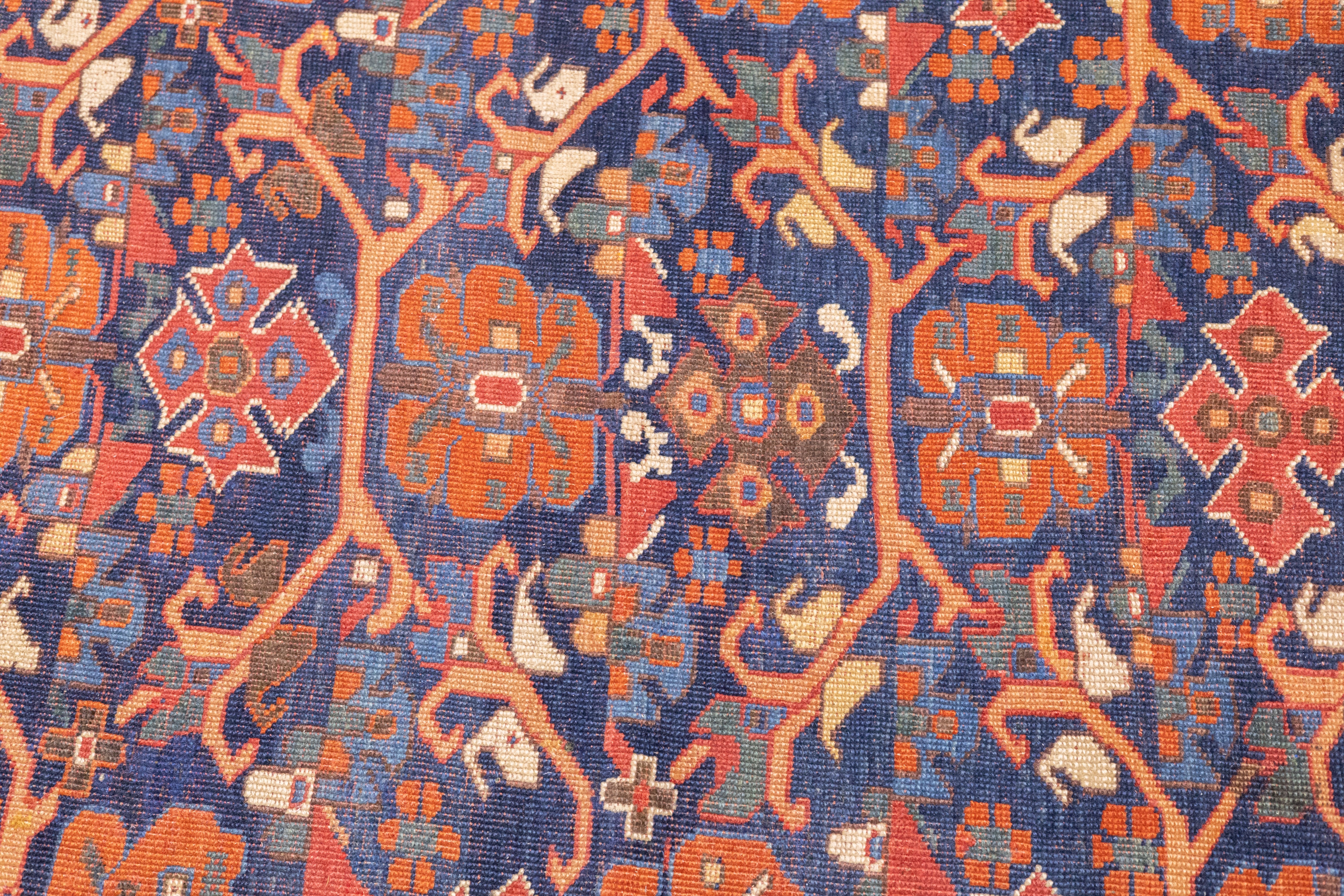 Antique  Afshar Rug 4'1" x 5' 6"