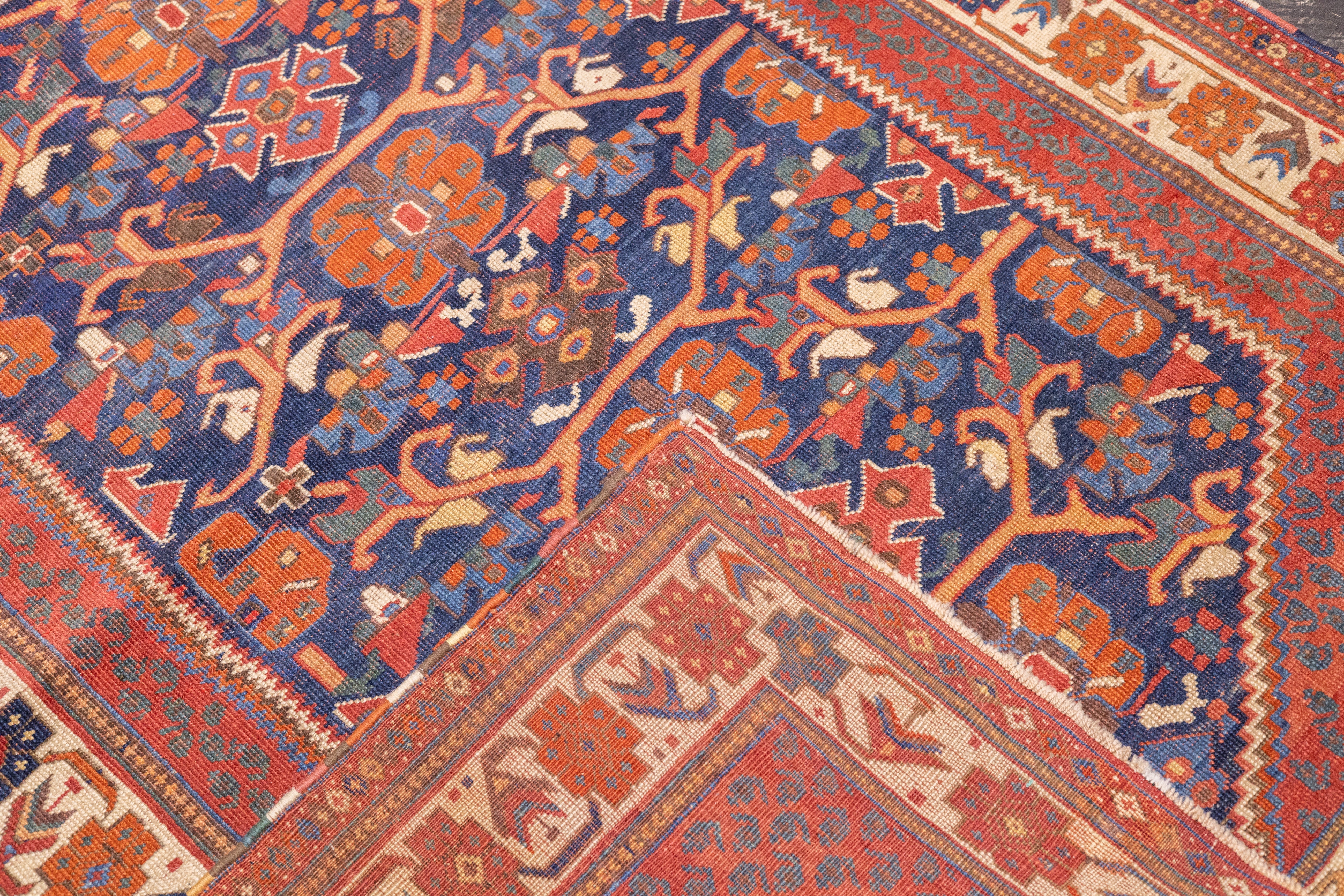 Antique  Afshar Rug 4'1" x 5' 6"