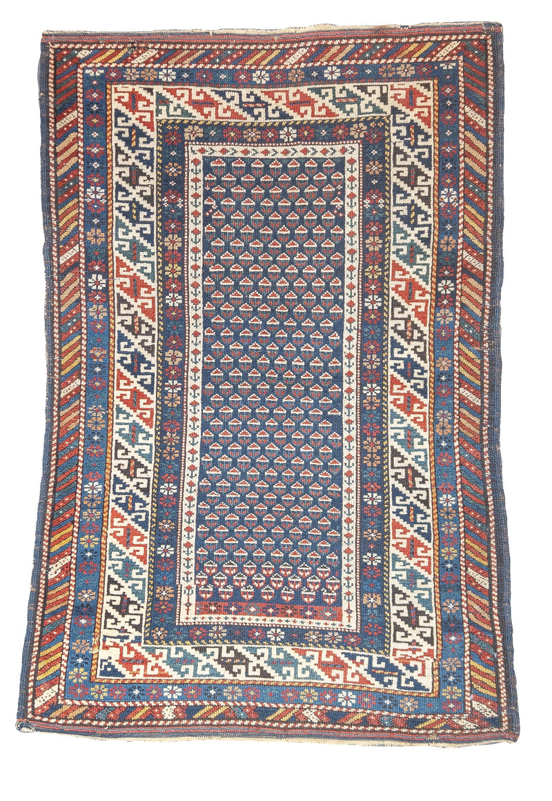 Antique Caucasian Kuba Rug 2' 9'' x 4' 2''