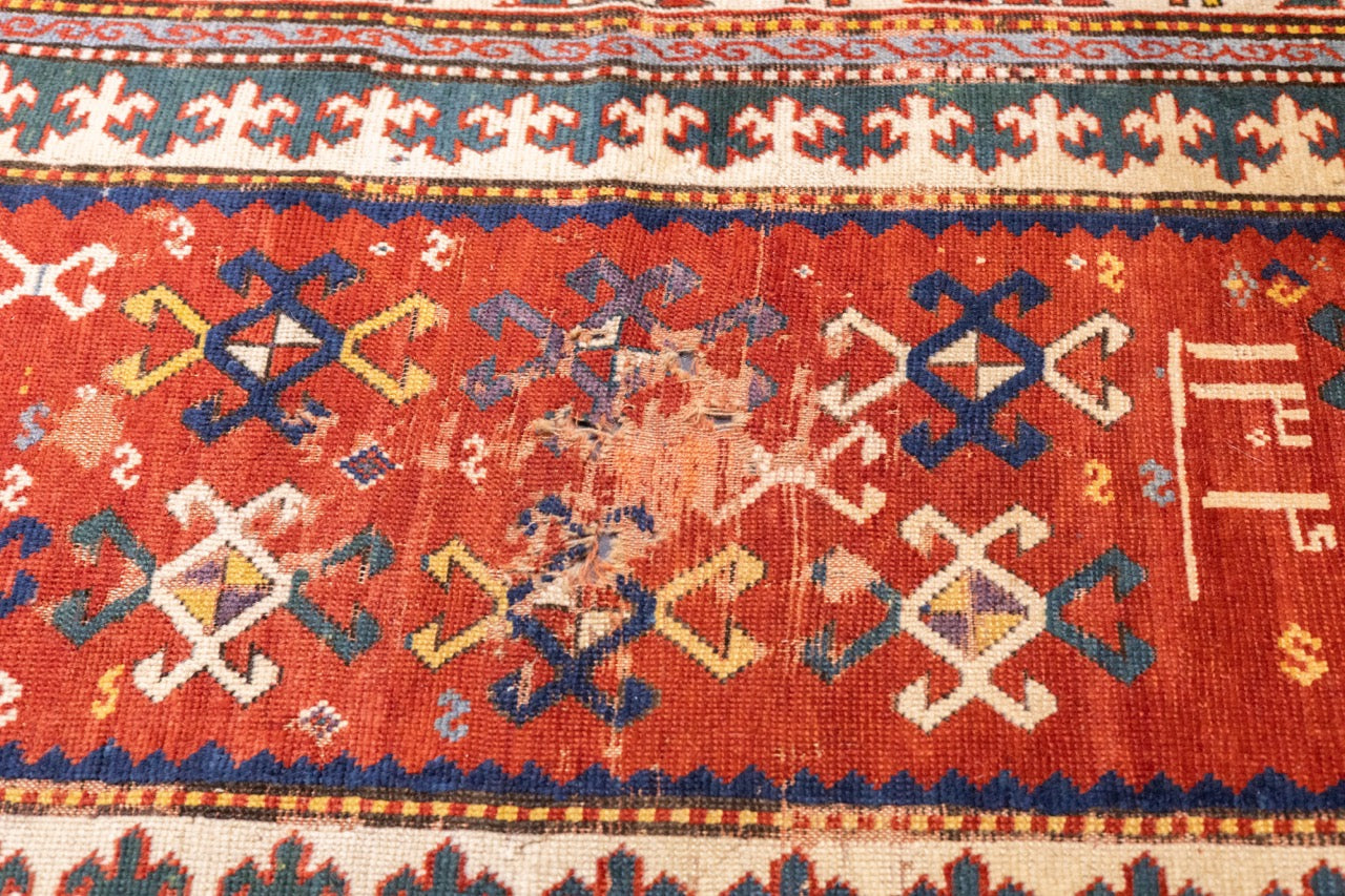 Antique Caucasian Kazak Rug 3' 10" x 6' 9"