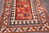 Antique Caucasian Kazak Rug 3' 10" x 6' 9"