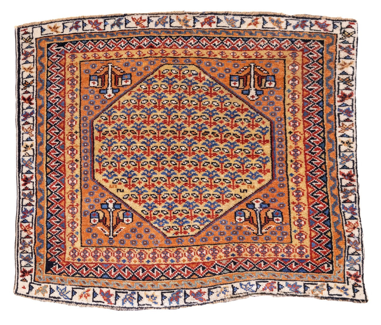 Antique  Qashqai Mat 1' 7'' x 1' 7''