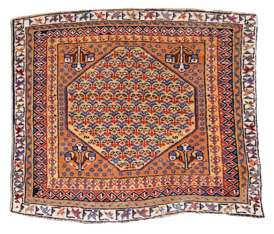 Antique  Qashqai Mat 1' 7'' x 1' 7''