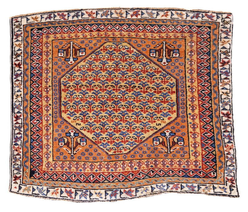 Antique  Qashqai Mat 1' 7'' x 1' 7''