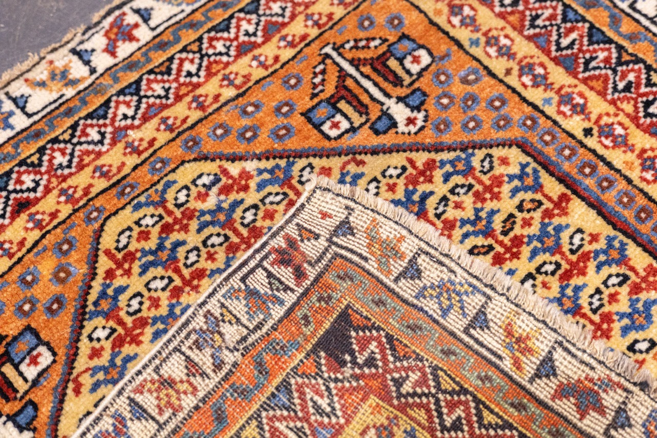 Antique  Qashqai Mat 1' 7'' x 1' 7''