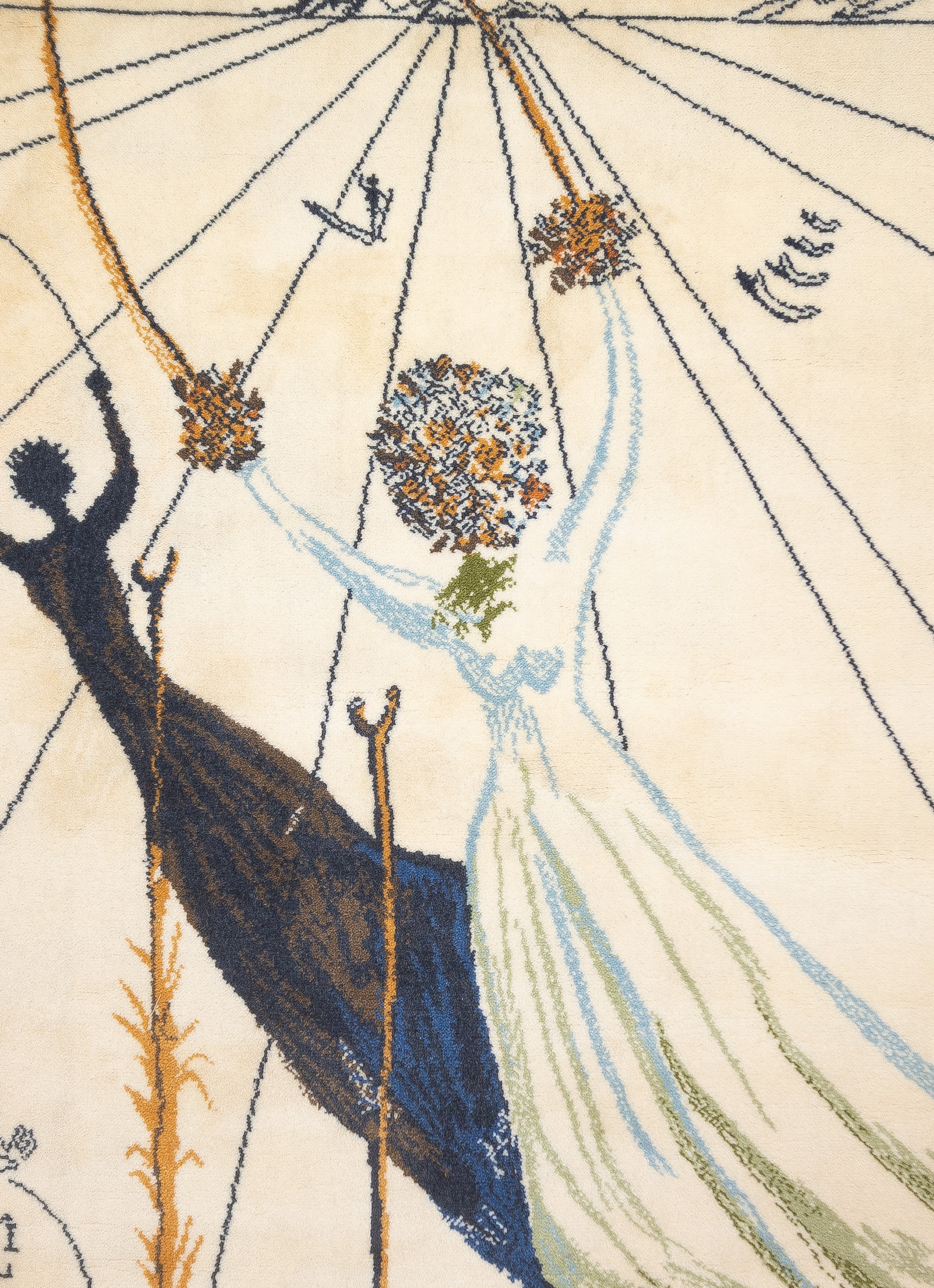 Fine Artistic Rug. Design after Salvador Dali Wool 4' 7" x 6' 6"