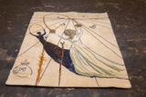 Fine Artistic Rug. Design after Salvador Dali Wool 4' 7" x 6' 6"