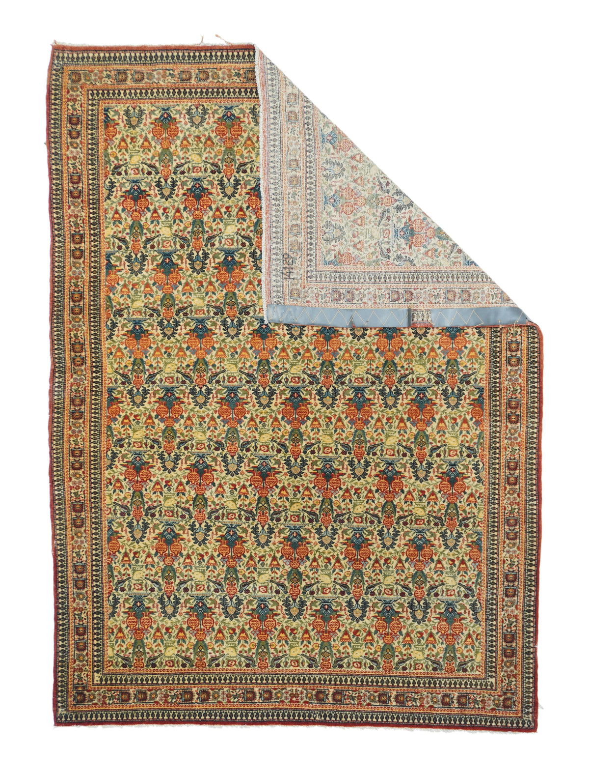 Extreamly Fine Antique  Tehran Rug 4'9'' x 6'8''