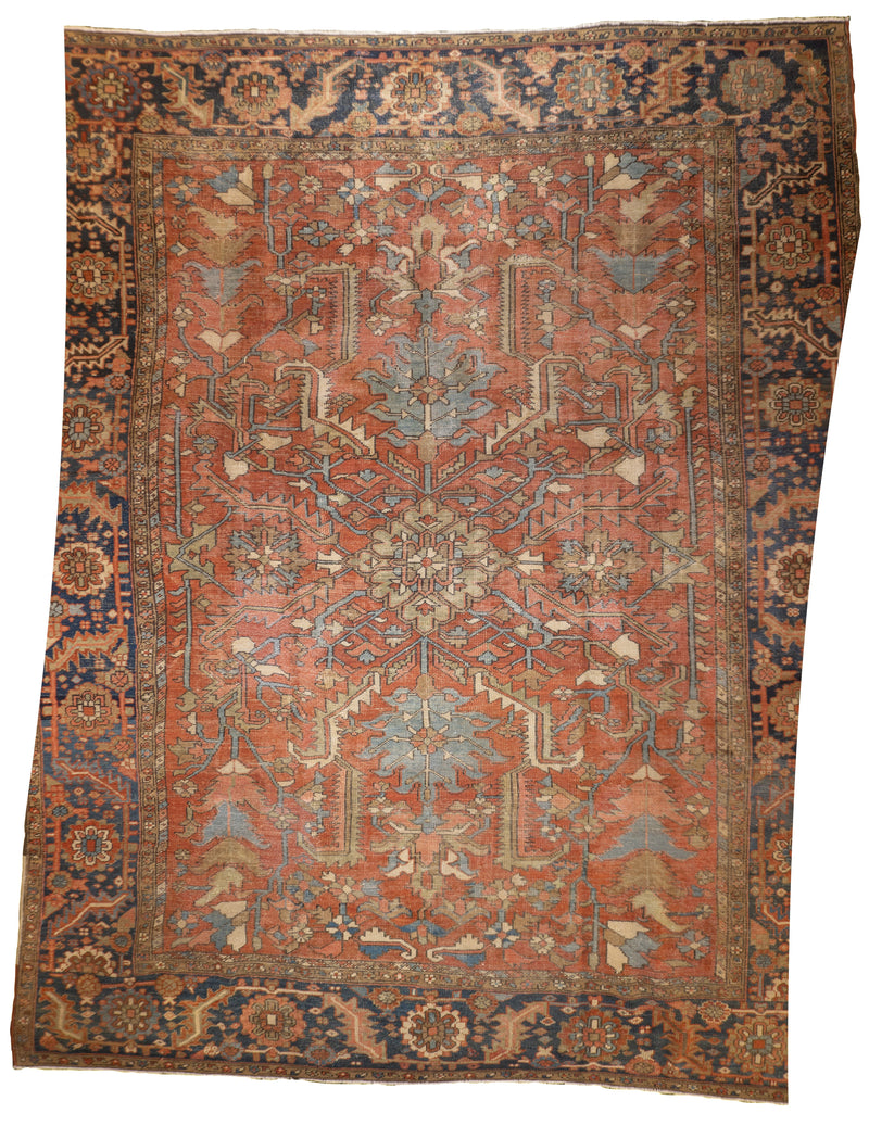 Antique Heriz Rug 9' 9