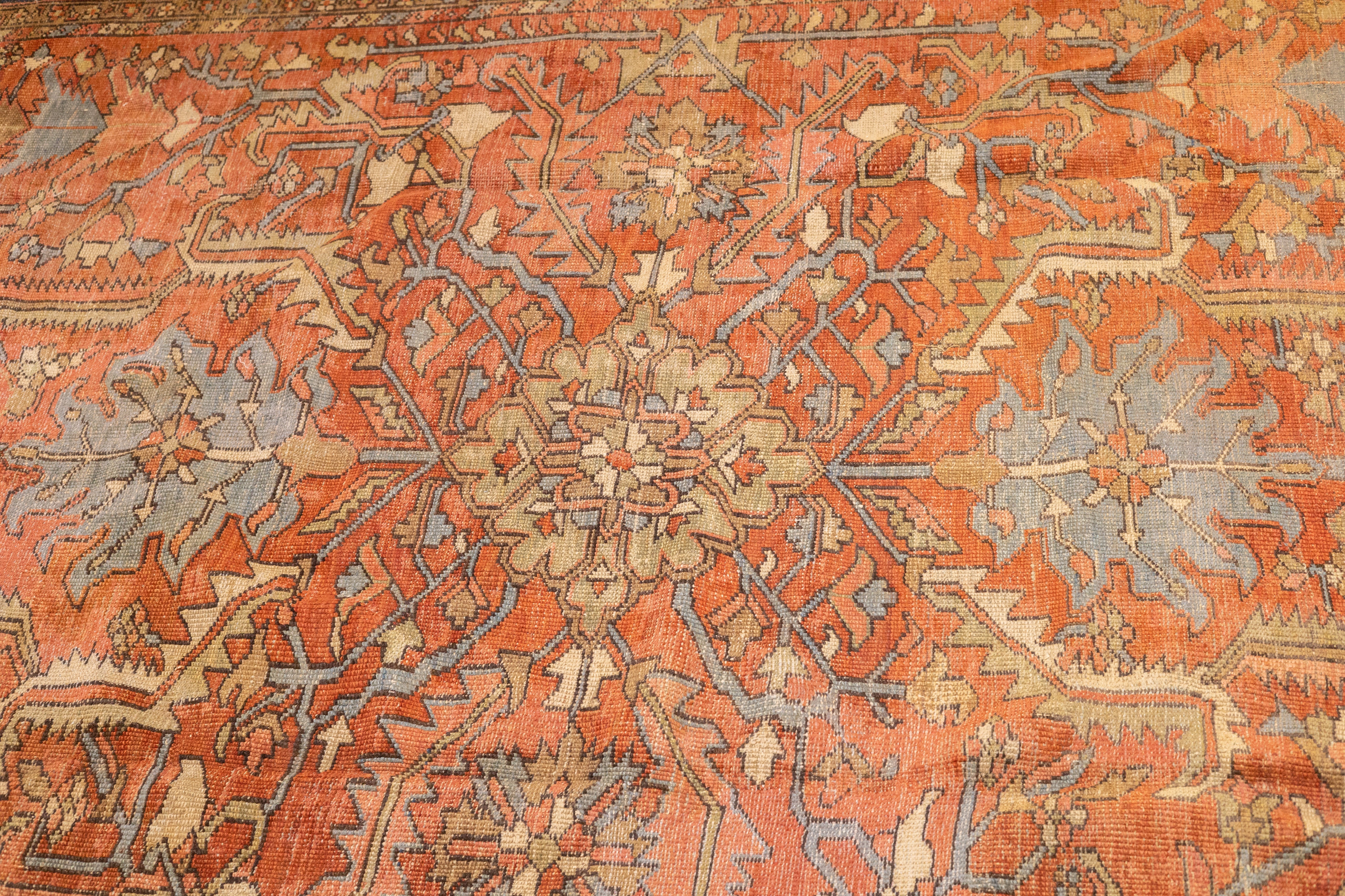 Antique Heriz Rug 9' 9" x 11' 10''