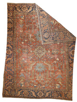 Antique Heriz Rug 9' 9" x 11' 10''