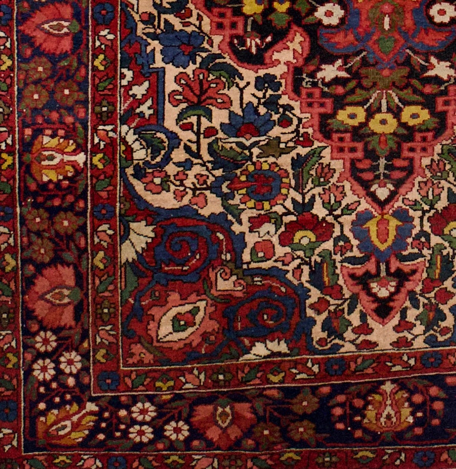 Antique  Bakhtiari Rug 4'9" x 6' 8"