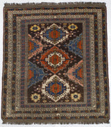 Antique Caucasian Shirvan Rug 5' 6" x 6' 1"