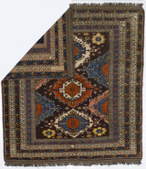 Antique Caucasian Shirvan Rug 5' 6" x 6' 1"
