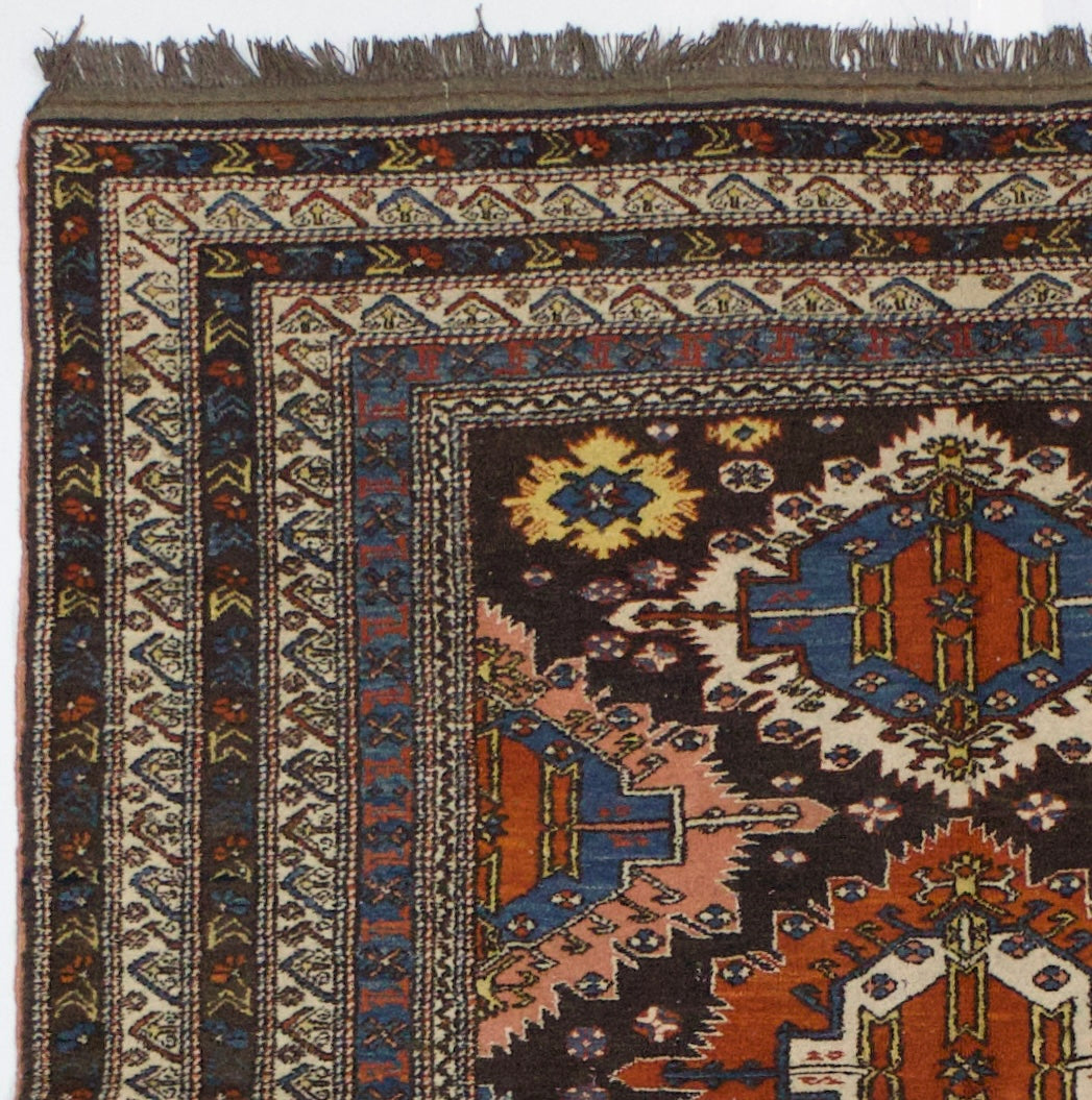 Antique Caucasian Shirvan Rug 5' 6" x 6' 1"