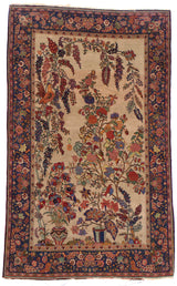 Antique Kashan Rug 4'2" x 6' 11"