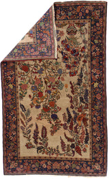 Antique Kashan Rug 4'2" x 6' 11"