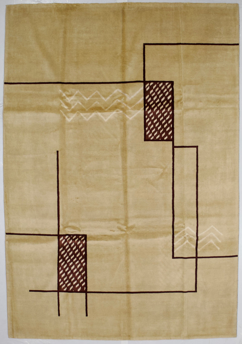 Fine Mid Century French Rug Dasilvia Design 6'3