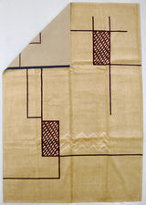 Fine Mid Century French Rug Dasilvia Design 6'3" x 9' 1''