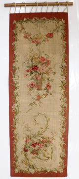 Antique French Aubusson (1 of pair) 3'6" x 9' 11''