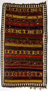 Fine Antique Qashqai Tribal Kilim Rug 5'10" x 11' 0"