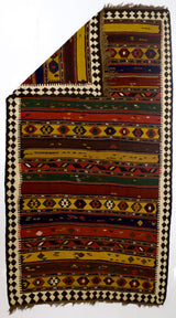 Fine Antique Qashqai Tribal Kilim Rug 5'10" x 11' 0"