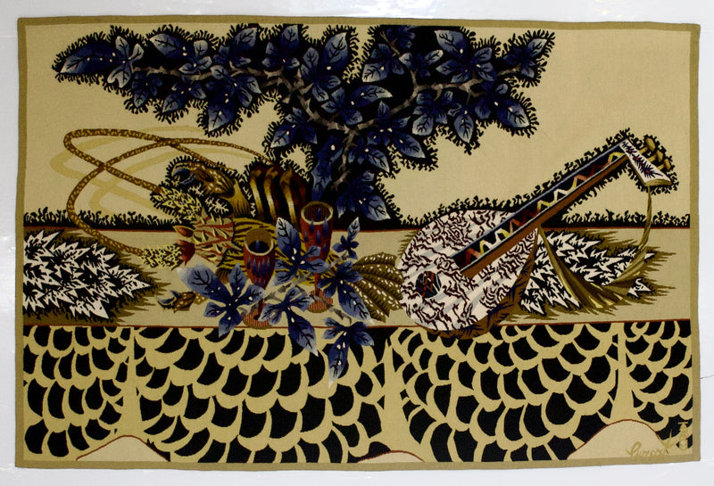 Extremely Fine Mid Century French Tapestry Design and Signed by Jean Luca 4'2